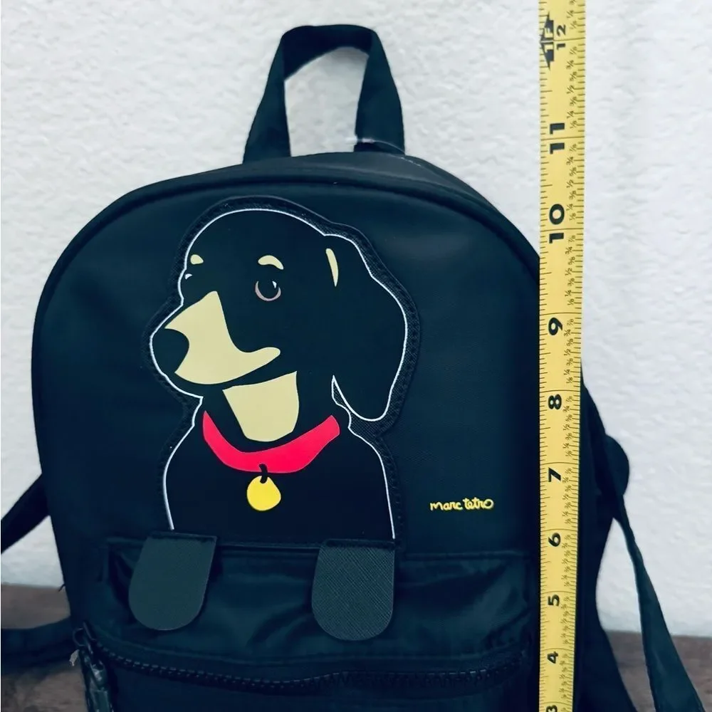 Marc Tetro Dachshund Dog Black Backpack Bag